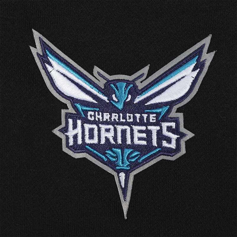 Sweat à capuche court Charlotte Hornets Jewels Pro Standard pour femme, noir