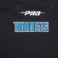 Women's Pro Standard Black Charlotte Hornets Script Boyfriend T-Shirt