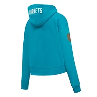 Sweat à capuche court Pro Standard Charlotte Hornets 2023/24 City Edition pour femmes, bleu sarcelle