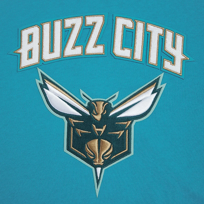 Sweat à capuche court Pro Standard Charlotte Hornets 2023/24 City Edition pour femmes, bleu sarcelle