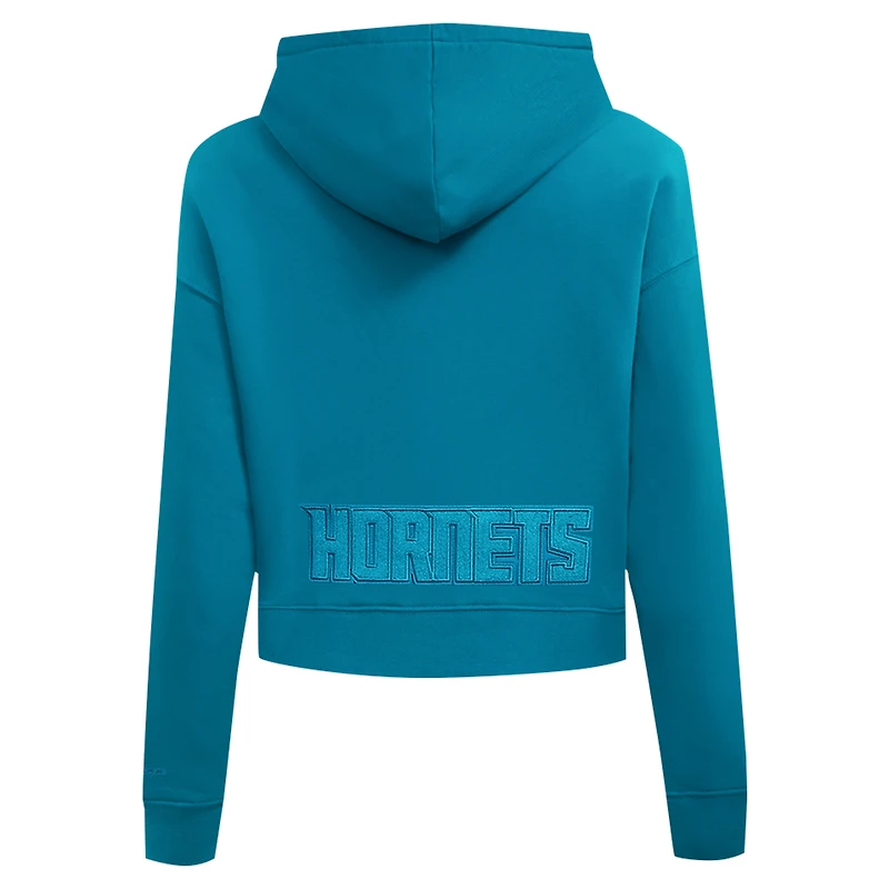 Sweat à capuche fermeture éclair triple ton sur Pro Standard Charlotte Hornets pour femmes, bleu sarcelle