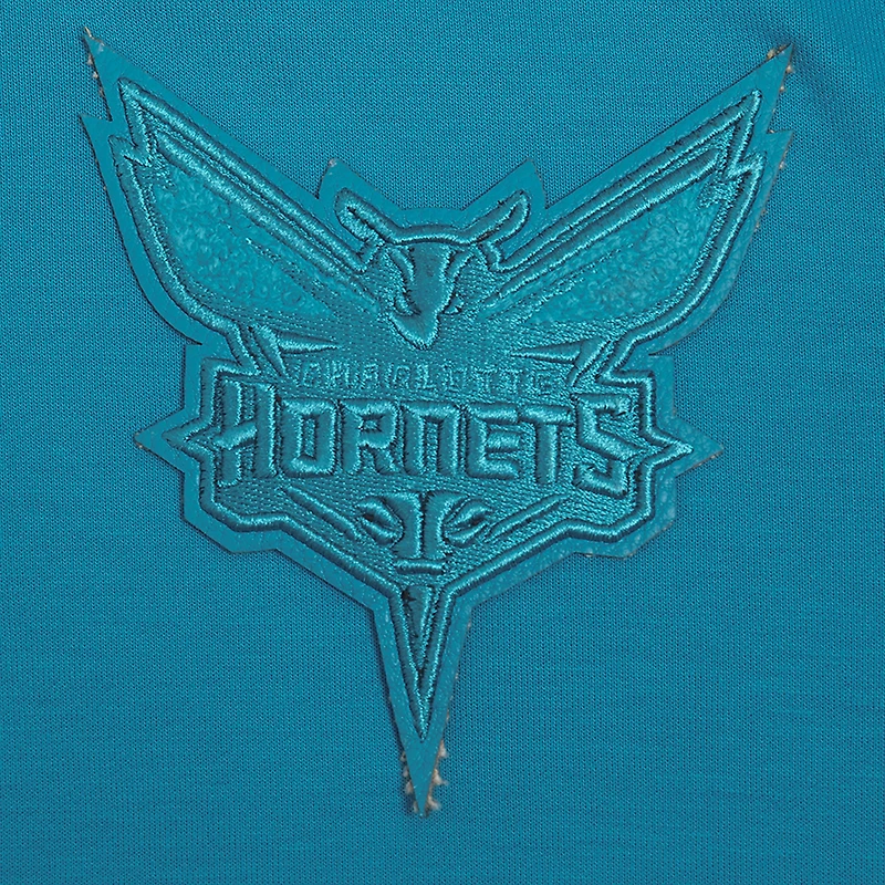Sweat à capuche fermeture éclair triple ton sur Pro Standard Charlotte Hornets pour femmes, bleu sarcelle