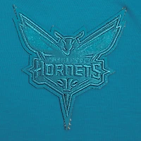 Sweat à capuche fermeture éclair triple ton sur Pro Standard Charlotte Hornets pour femmes, bleu sarcelle