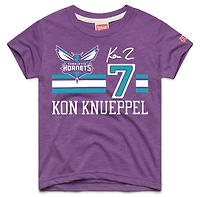 Youth Homage Kon Knueppel Purple Charlotte Hornets Remix Signature Name & Number Tri-Blend T-Shirt