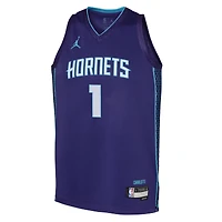 Youth Jordan Brand LaMelo Ball Purple Charlotte Hornets Swingman Jersey - Statement Edition