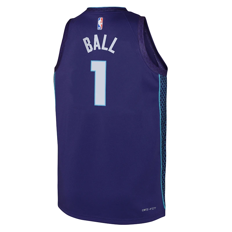 Youth Jordan Brand LaMelo Ball Purple Charlotte Hornets Swingman Jersey - Statement Edition
