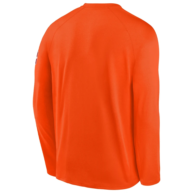 Youth Jordan Brand Orange Charlotte Hornets 2025/26 City Edition Dri-Fit Long Sleeve Game Top