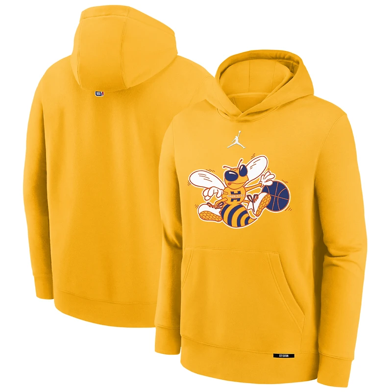 Sweat à capuche Jordan Brand jaune Charlotte Hornets 2025/26 City Edition Club Fleece pour jeunes
