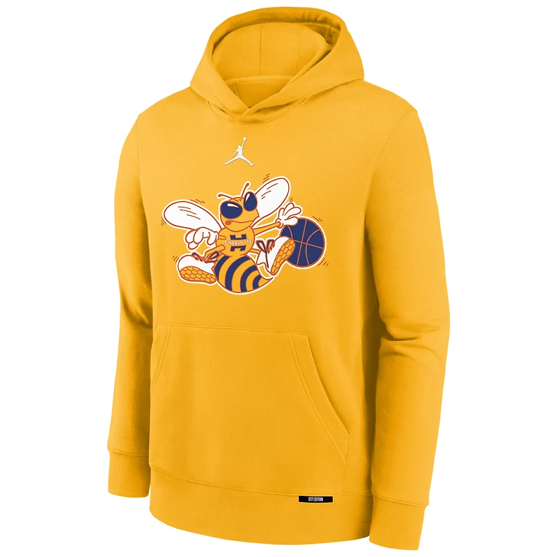 Sweat à capuche Jordan Brand jaune Charlotte Hornets 2025/26 City Edition Club Fleece pour jeunes