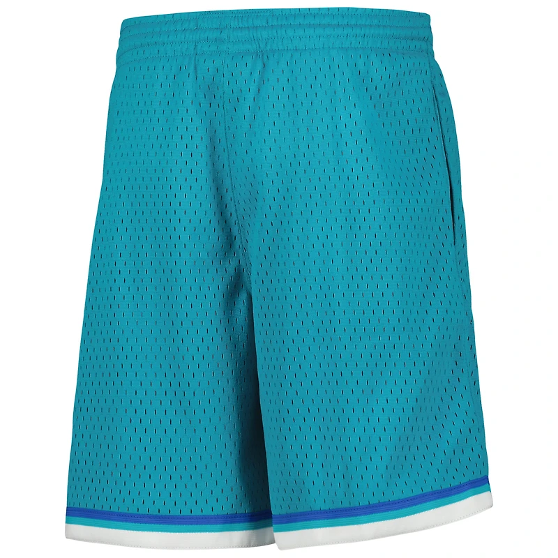 Youth Mitchell & Ness Teal Charlotte Hornets Hardwood Classics Swingman Shorts