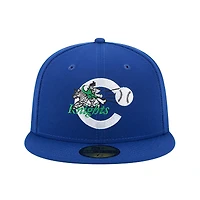 Casquette ajustée 59FIFTY bleue pour homme des Charlotte Knights de New Era
