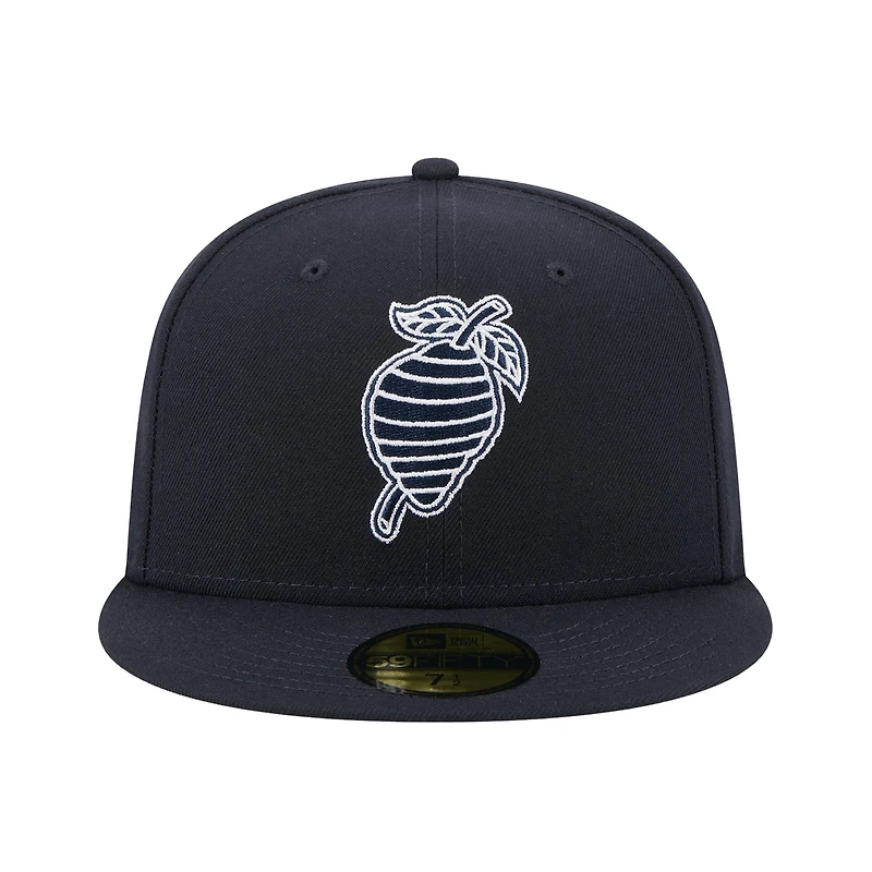 Casquette ajustée 59FIFTY bleu marine Charlotte Knights pour homme de New Era