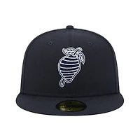 Casquette ajustée 59FIFTY bleu marine Charlotte Knights pour homme de New Era