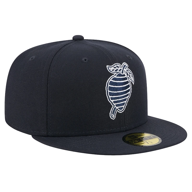Casquette ajustée 59FIFTY bleu marine Charlotte Knights pour homme de New Era