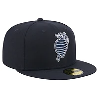 Casquette ajustée 59FIFTY bleu marine Charlotte Knights pour homme de New Era