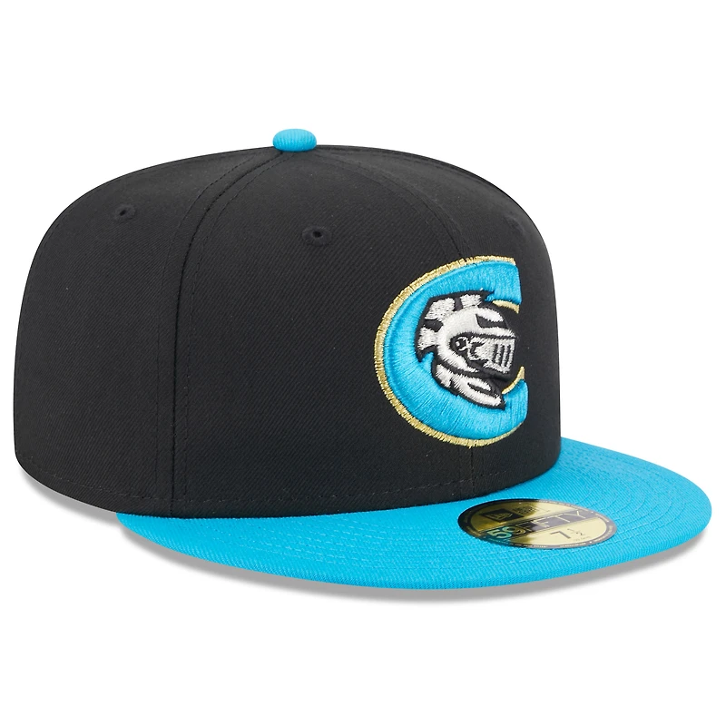 Casquette ajustée 59FIFTY avec logo alternatif Charlotte Knights de la collection authentique pour homme New Era noire