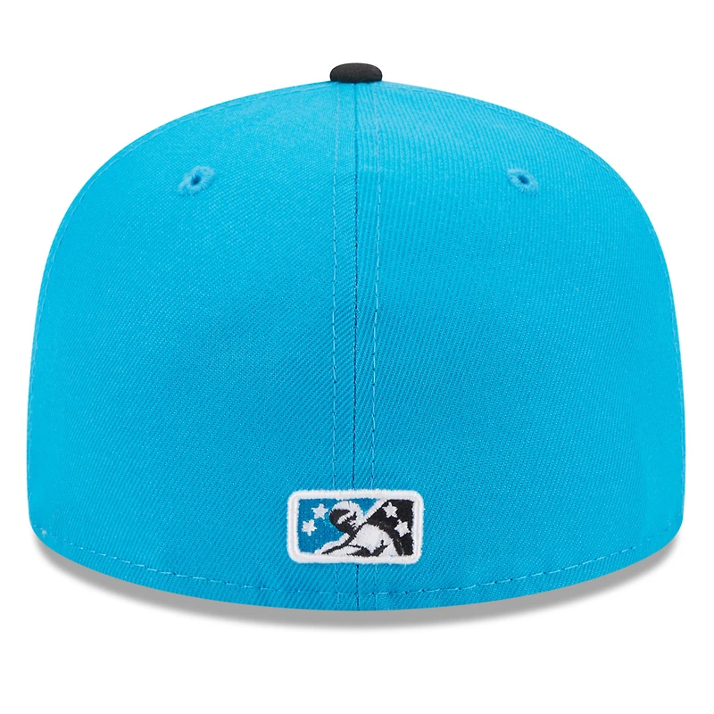 Casquette ajustée 59FIFTY avec logo alternatif Charlotte Knights de la collection authentique pour homme New Era bleue
