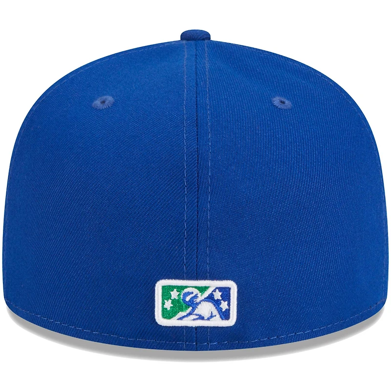 Casquette ajustée 59FIFTY Charlotte Knights Black Hornets New Era pour homme, bleu marine