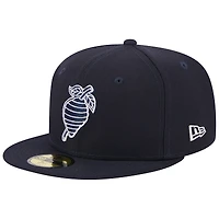 Casquette ajustée 59FIFTY Charlotte Knights Black Hornets New Era pour homme, bleu marine