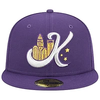 Men's New Era Purple Charlotte Knights Theme Nights Uptown  59FIFTY Fitted Hat