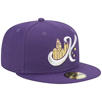 Casquette ajustée 59FIFTY Charlotte Knights pour homme New Era pourpre
