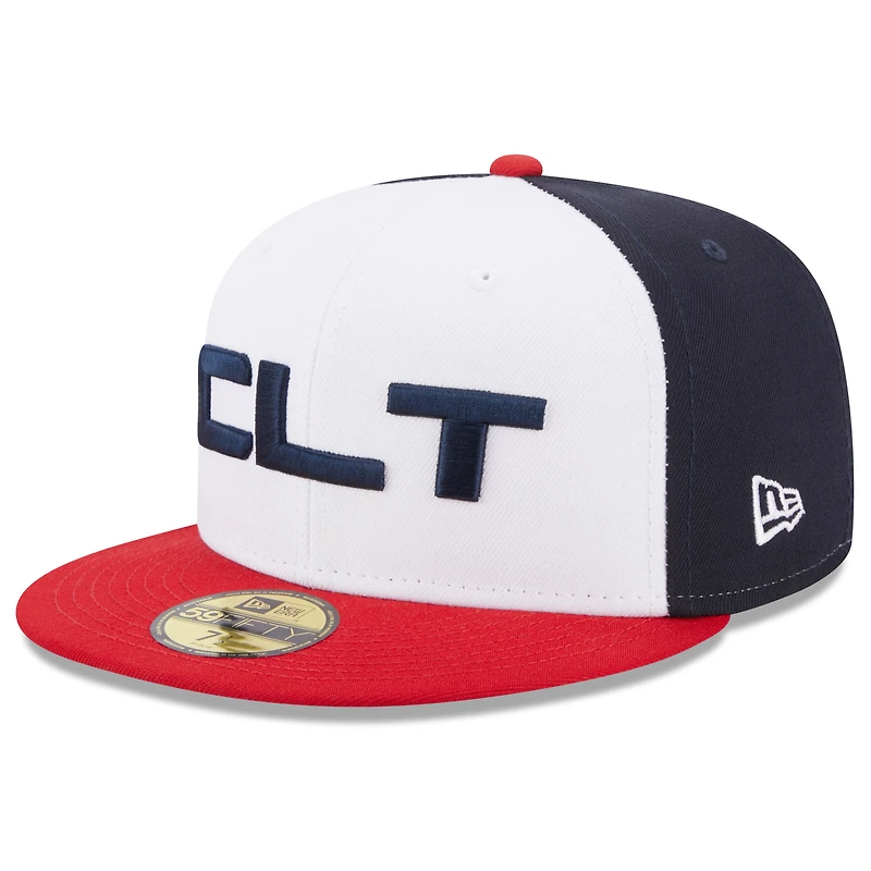 Casquette ajustée 59FIFTY avec logo alternatif Charlotte Knights de la collection authentique pour homme New Era, blanche