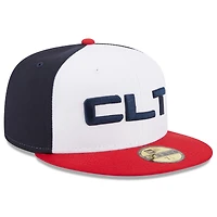 Casquette ajustée 59FIFTY avec logo alternatif Charlotte Knights de la collection authentique pour homme New Era, blanche
