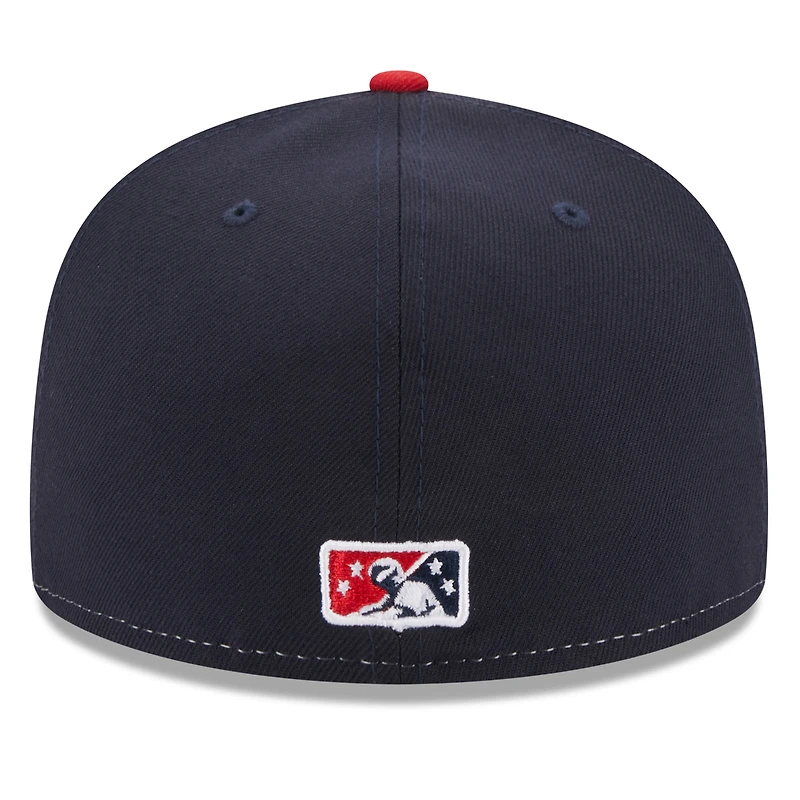 Men's New Era White Charlotte Knights Authentic Collection Alternate Logo 59FIFTY Fitted Hat