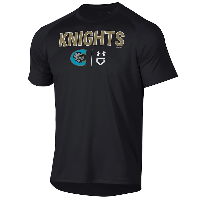 Men's Under Armour Black Charlotte Knights Tech T-Shirt