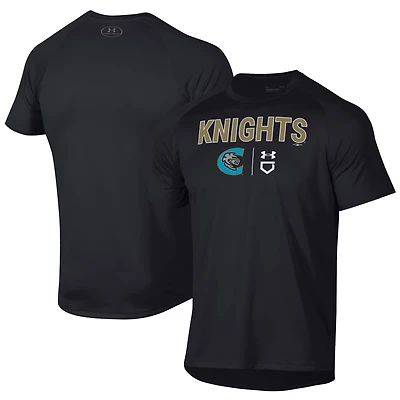 T-shirt technique Under Armour noir Charlotte Knights pour homme