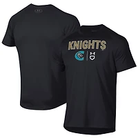 T-shirt technique Under Armour noir Charlotte Knights pour homme