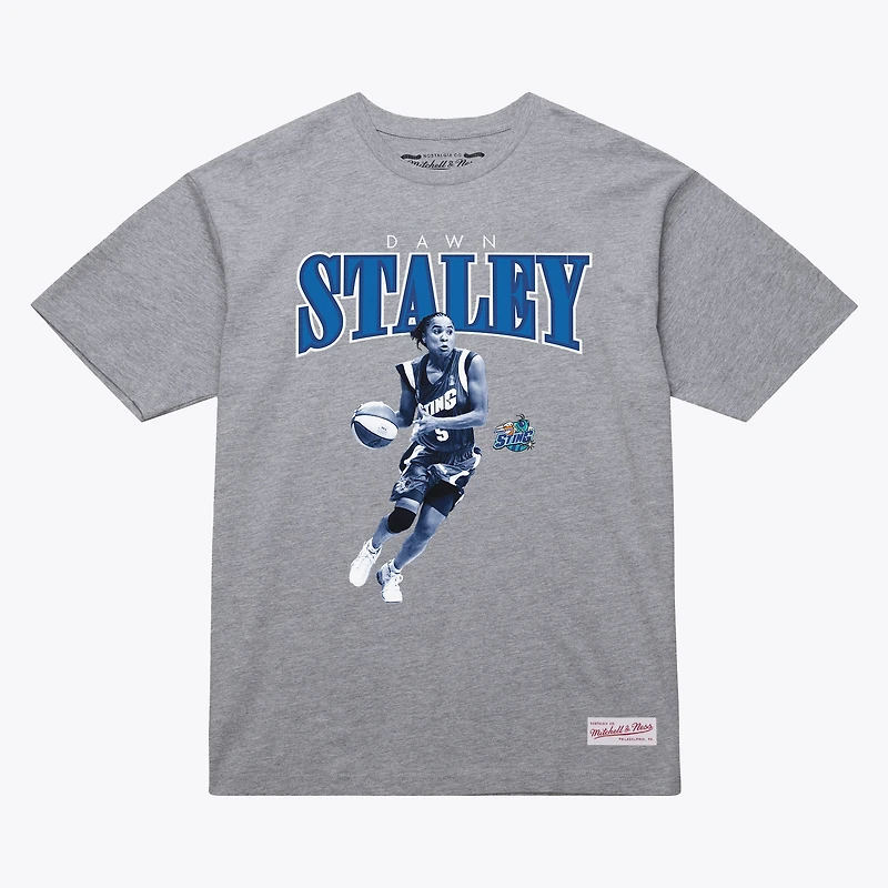 Unisex Mitchell & Ness Dawn Staley Heather Gray Charlotte Sting Court Origins Player Boyfriend T-Shirt
