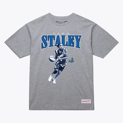 Unisex Mitchell & Ness Dawn Staley Heather Gray Charlotte Sting Court Origins Player Boyfriend T-Shirt