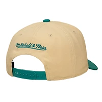 Casquette unisexe Mitchell & Ness kaki/turquoise Charlotte Sting Pro Pinch Snapback