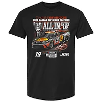T-shirt noir à damier pour homme Chase Briscoe, Series éliminatoires NASCAR Cup 2025, Bass Pro Shops