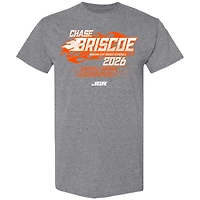 Men's Joe Gibbs Racing Team Collection Heather Charcoal Chase Briscoe 2026 NASCAR Schedule T-Shirt