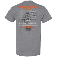 Men's Joe Gibbs Racing Team Collection Heather Charcoal Chase Briscoe 2026 NASCAR Schedule T-Shirt