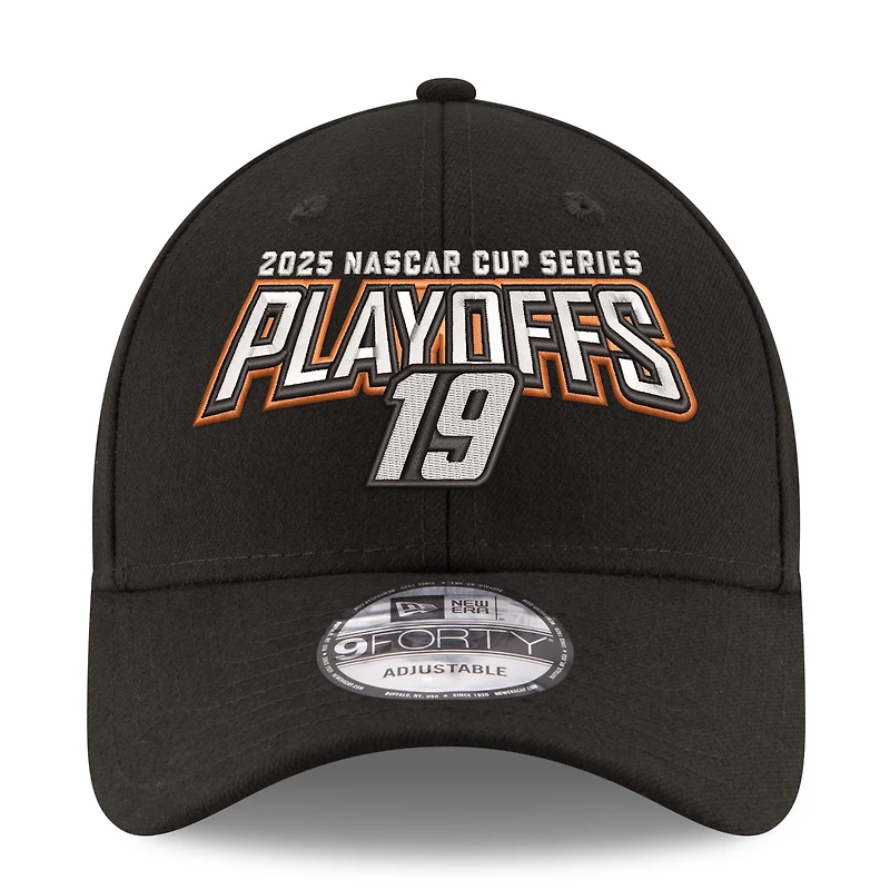Casquette ajustable 9FORTY Chase Briscoe noire New Era pour homme, séries éliminatoires NASCAR Cup Series 2025