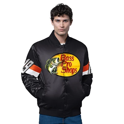 Veste universitaire en satin triple option noire Chase Briscoe Starter pour homme