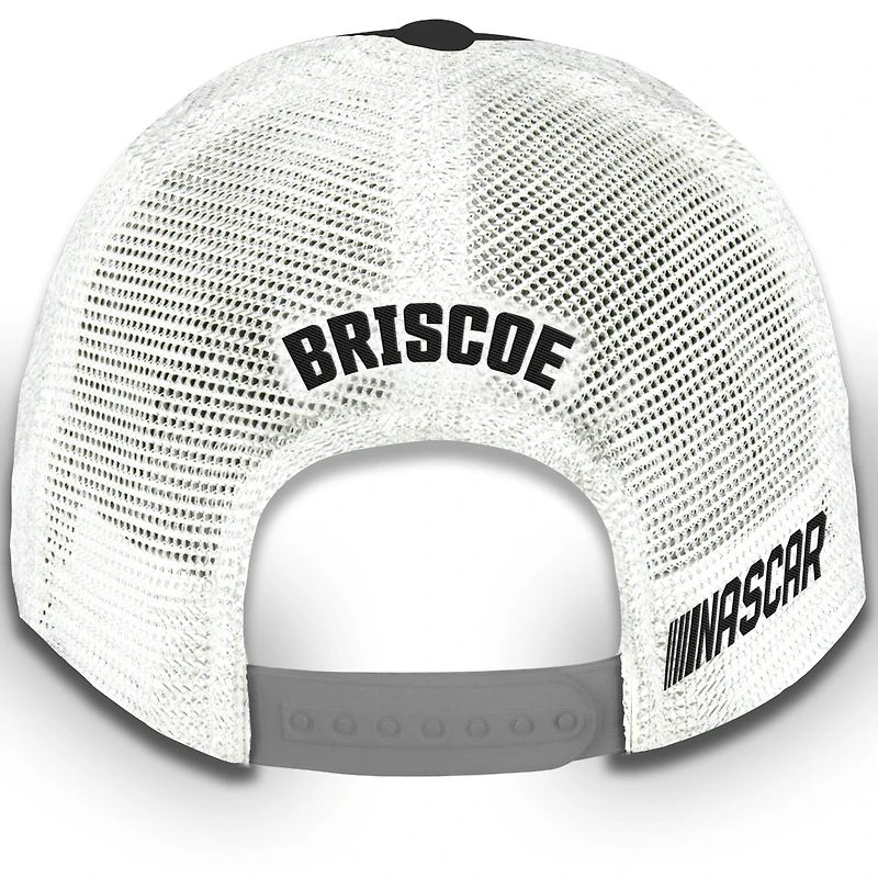 Casquette ajustable unisexe à damier Sports Black Chase Briscoe Bass Pro Shops Sponsor Trucker
