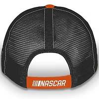 Unisex Checkered Flag Sports Orange Chase Briscoe  Vintage Patch Trucker Adjustable Hat
