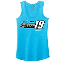 Débardeur pour femme Joe Gibbs Racing Team Collection Turquoise Chase Briscoe Tri-Blend avec nom et numéro