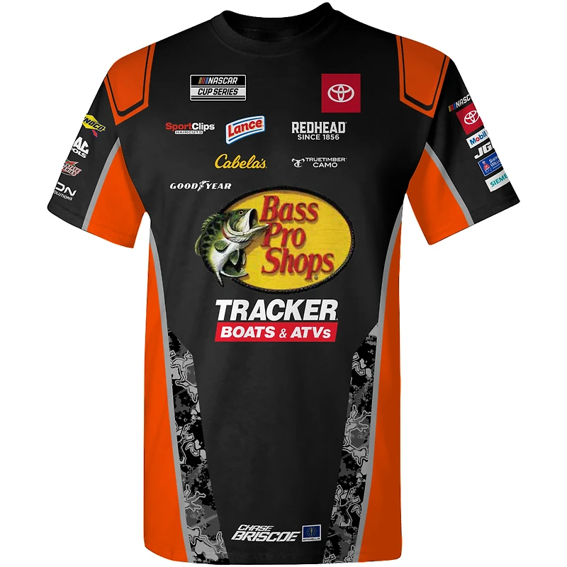 Youth Joe Gibbs Racing Team Collection  Black Chase Briscoe Bass Pro Shops Uniform T-Shirt