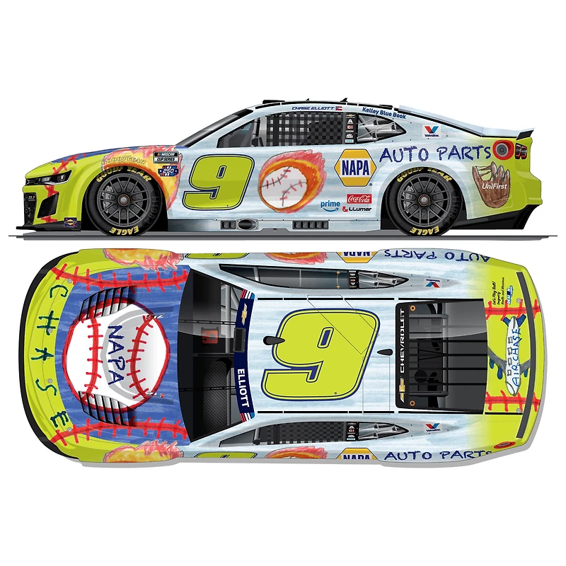 Action Racing Chase Elliott 2026 #9 NAPA/Children's Healthcare of Atlanta 1:24 Elite Die-Cast Chevrolet Camaro ZL1