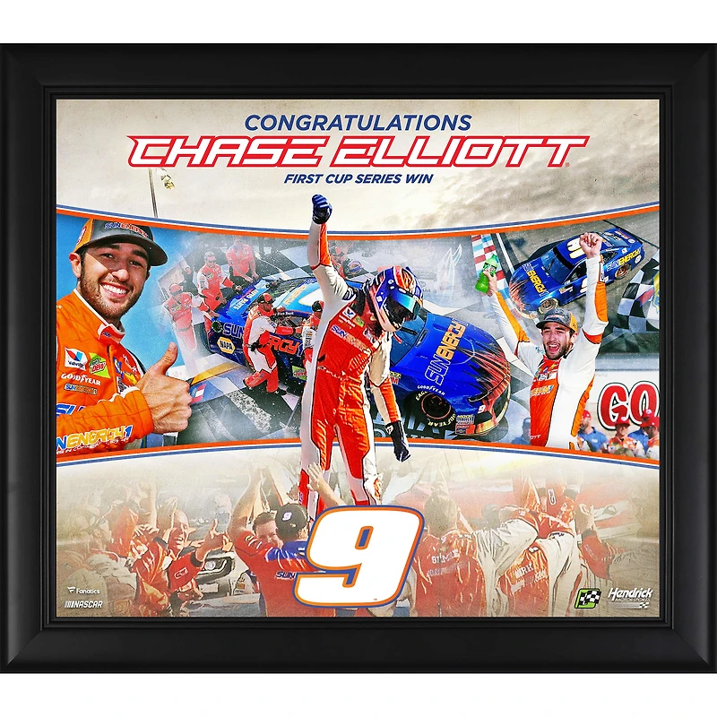 Chase Elliott Encadré 15 "x 17" Premier Collage De La Victoire De La Monster Cup