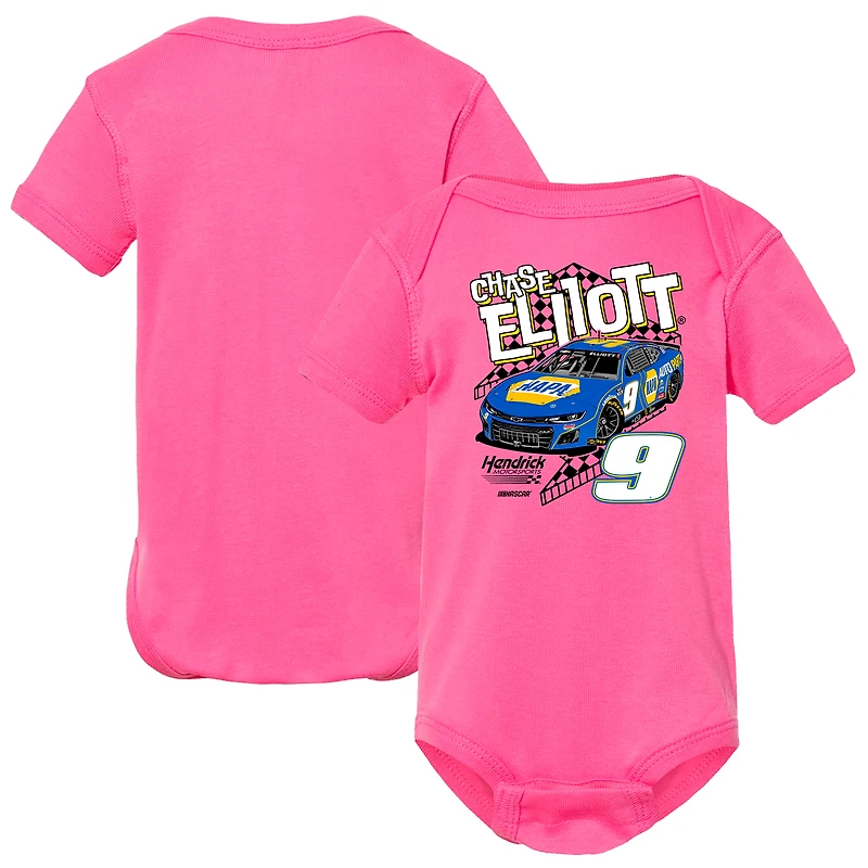 Body rose Chase Elliott Car pour nouveau-né et bébé fille de la collection Hendrick Motorsports Team