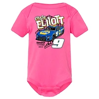 Girls Newborn & Infant Hendrick Motorsports Team Collection  Pink Chase Elliott Car Bodysuit