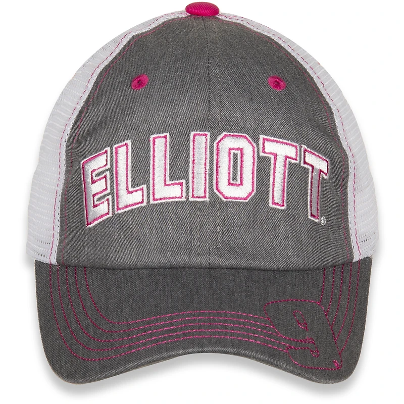 Girls Youth Hendrick Motorsports Team Collection Gray/White Chase Elliott Favorite Driver Adjustable Hat