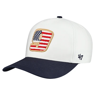 Men's '47 White Chase Elliott Flag Fill Two-Tone Team Adjustable Hitch Hat