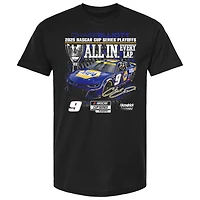 Men's Checkered Flag Sports  Black Chase Elliott 2025 NASCAR Cup Series Playoffs NAPA All T-Shirt